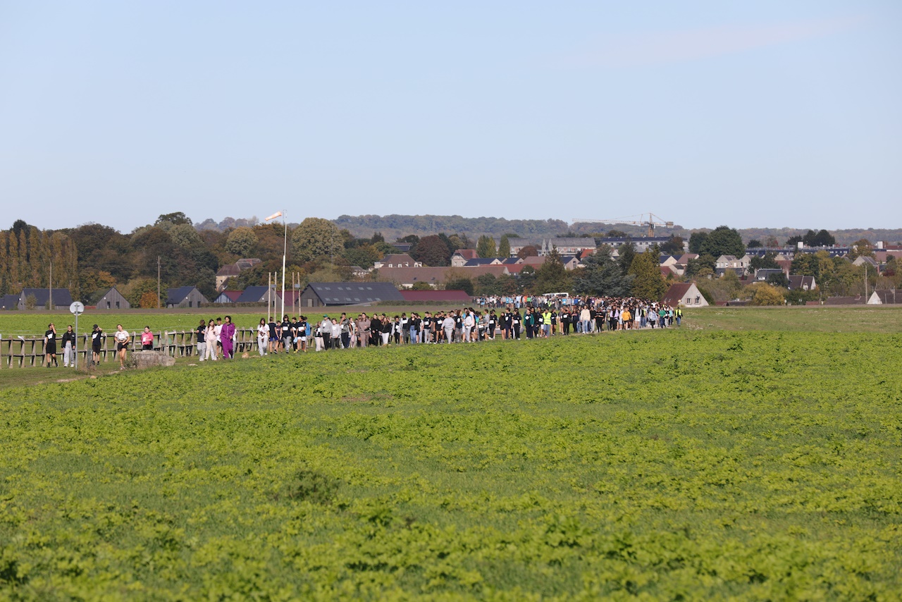 élèves au cross